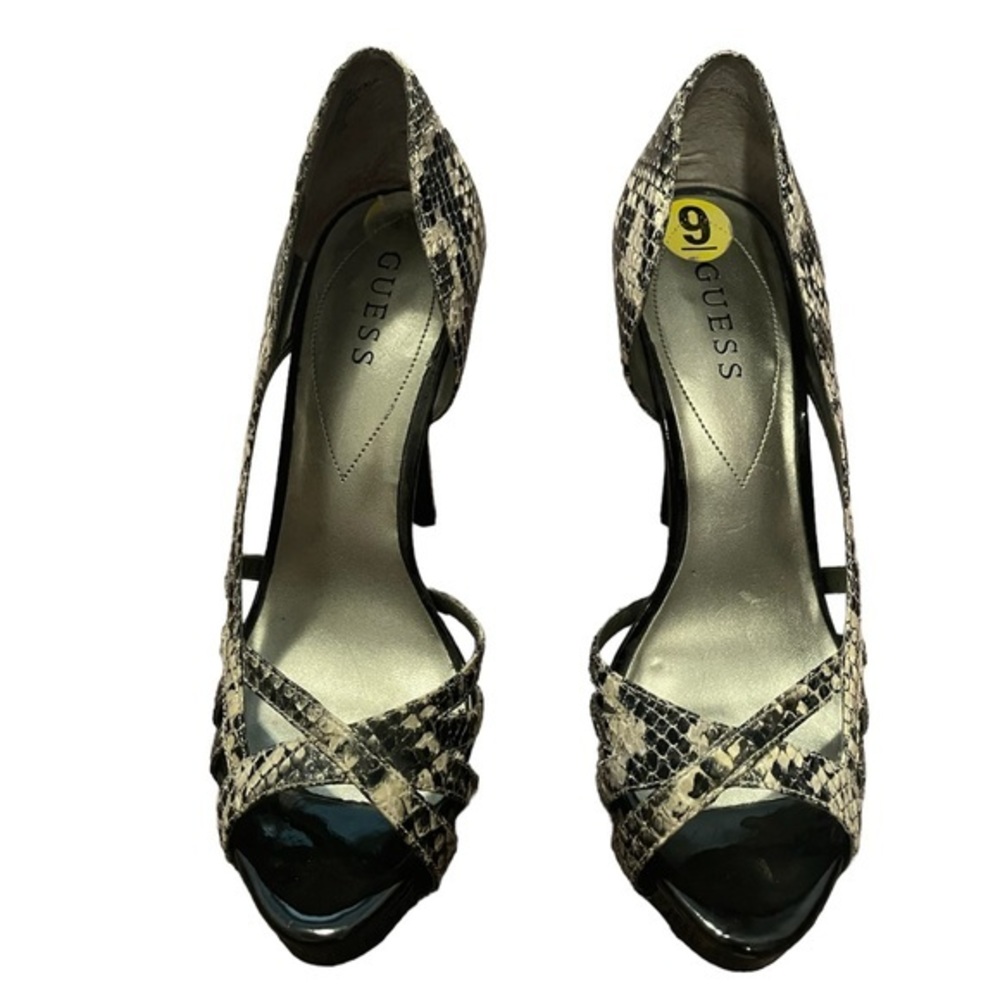 Guess Platform‎ Heels - Black / Snake Skin